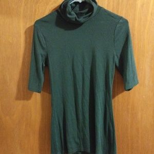 Teal half sleeve turtleneck